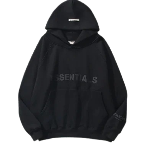 Black Essentials Hoodie Men Women
