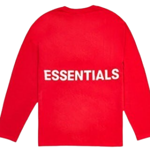 Essentials Boxy Graphic Sweatshirts Red
