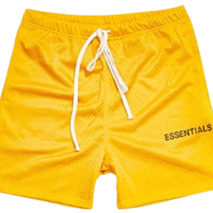 Essentials Graphic Mesh Drawstring Shorts Yellow